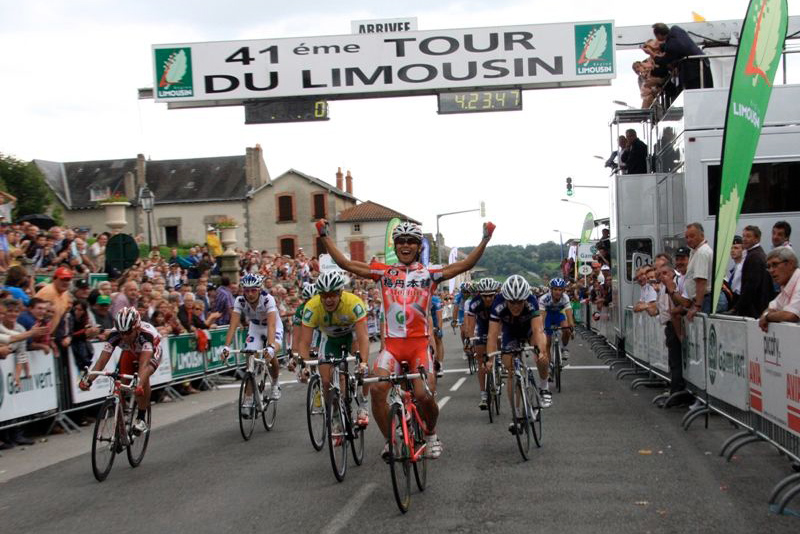 ツール・デュ・リムザン2008（UCI2.1）でステージ優勝を遂げた新城幸也 (c)Cyclisme Japon